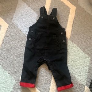 Black jean overalls